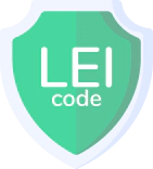 Leicode 徽标，带有风格化字体的“Leicode”文字
