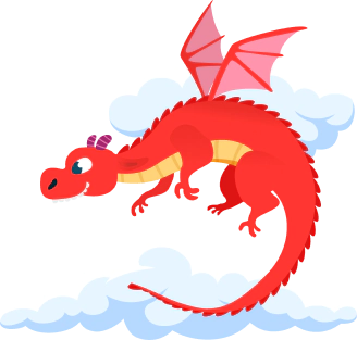 A detailed image of a dragon in flight